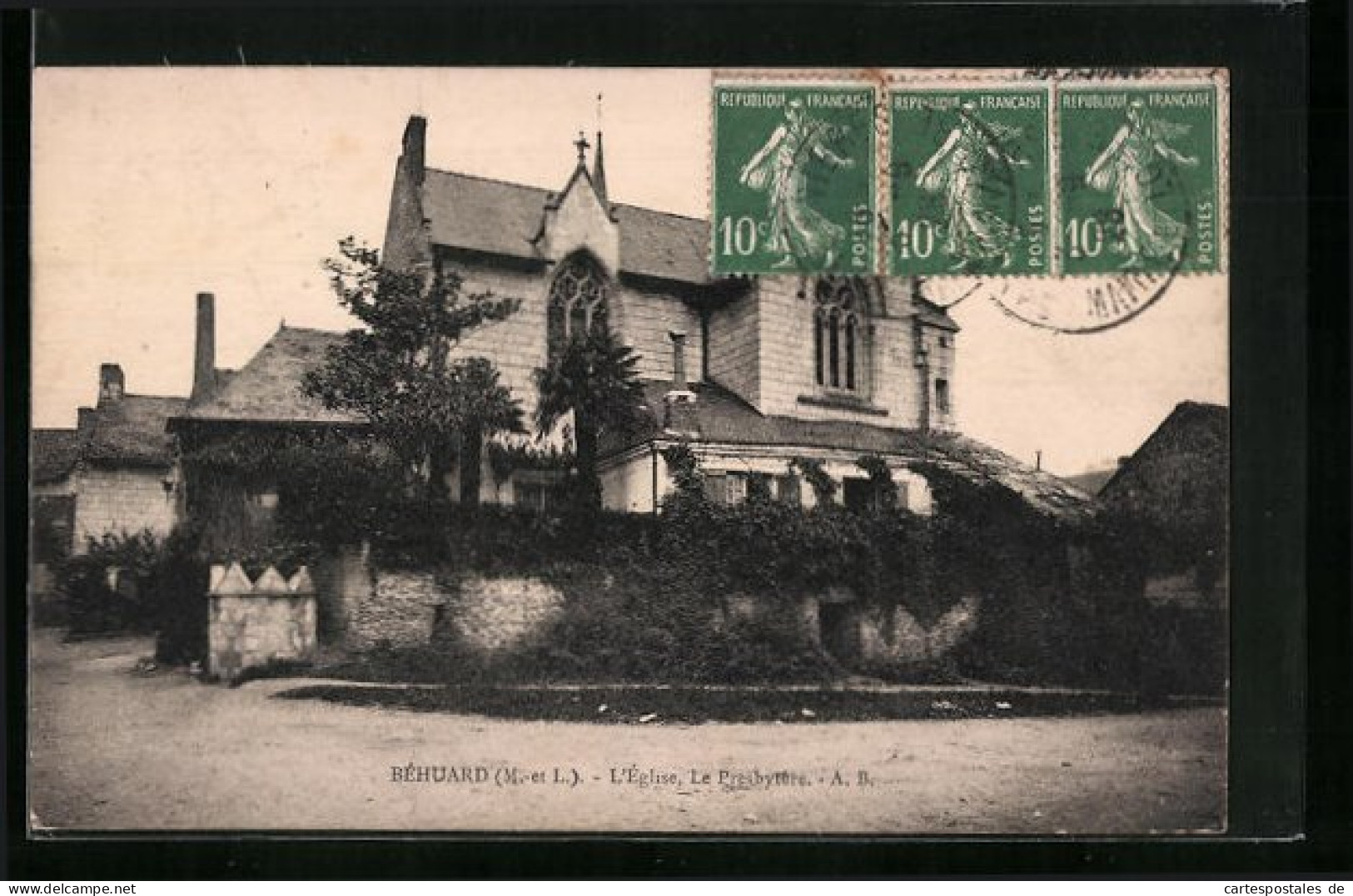 CPA Behuard, L`Eglise, Le Presbytere  - Other & Unclassified