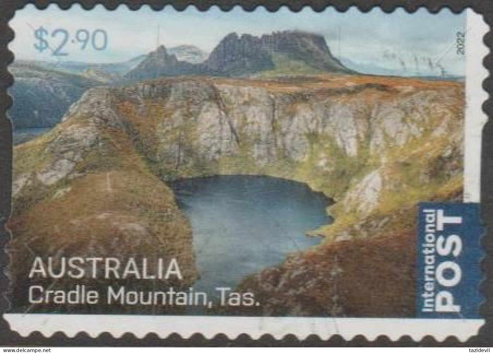 AUSTRALIA - DIE-CUT-USED 2022 $2.90 Aerial Views - Cradle Mountain, Tasmania, International - Used Stamps