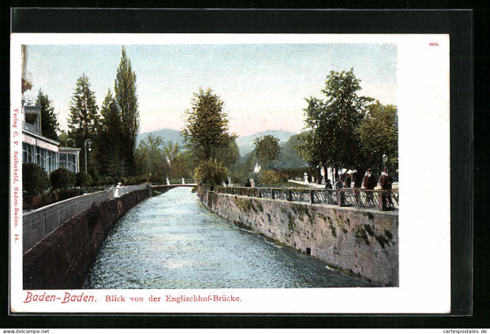 AK Baden-Baden, Blick Von Der Englischhof-Brücke  - Baden-Baden