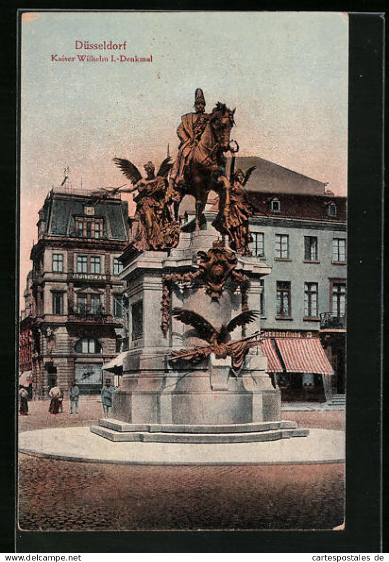 AK Düsseldorf, Denkmal Kaiser Wilhelm I.  - Duesseldorf