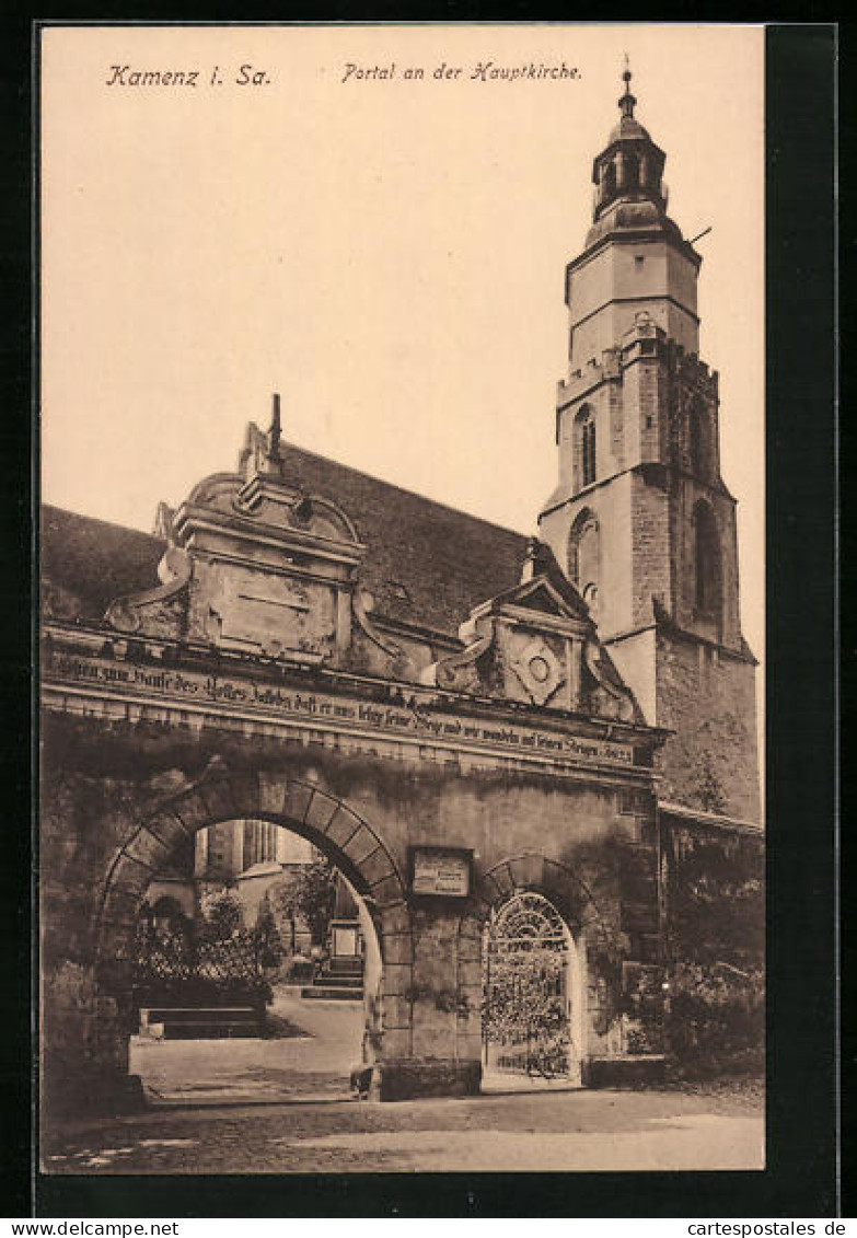 AK Kamenz I. Sa., Portal An Der Hauptkirche  - Kamenz