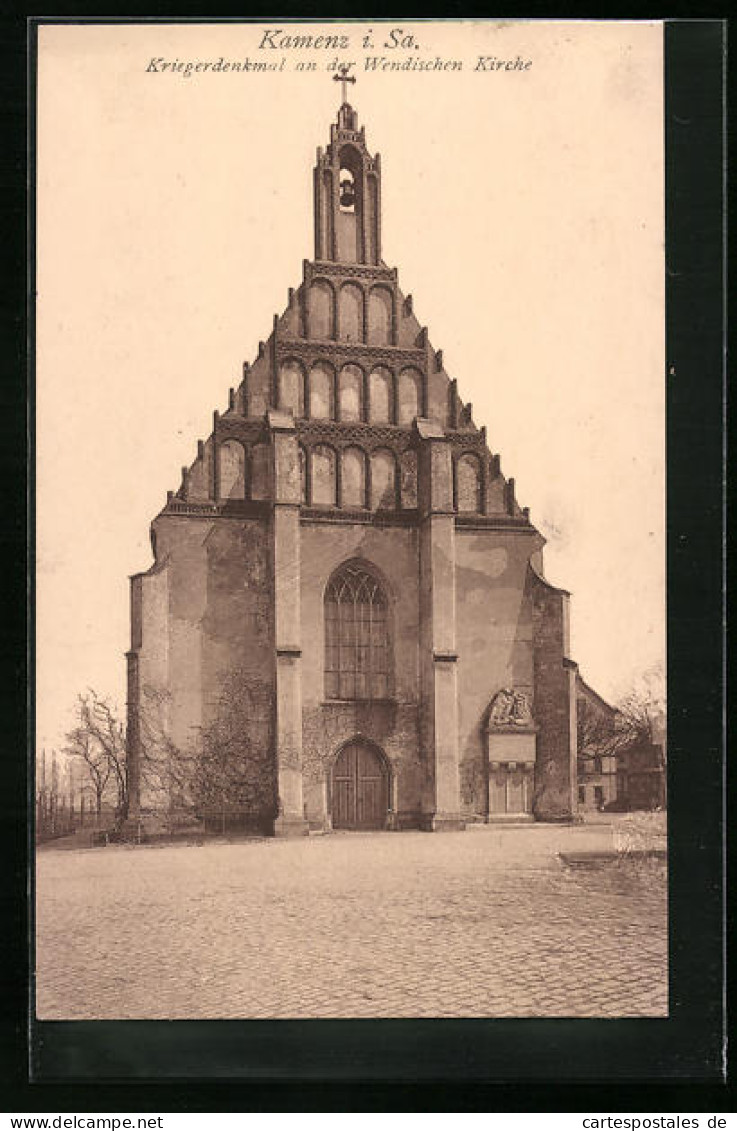 AK Kamenz I. Sa., Kriegerdenkmal An Der Wendischen Kirche  - Kamenz