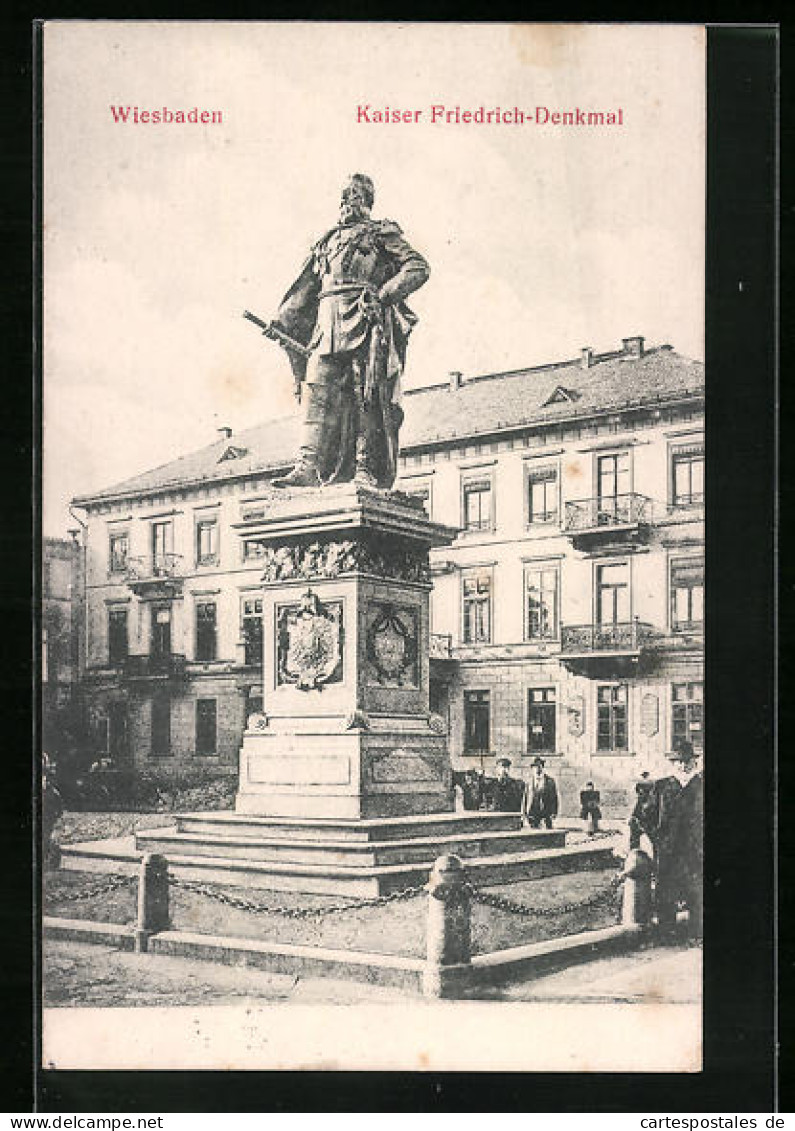 AK Wiesbaden, Kaiser Friedrich-Denkmal  - Wiesbaden