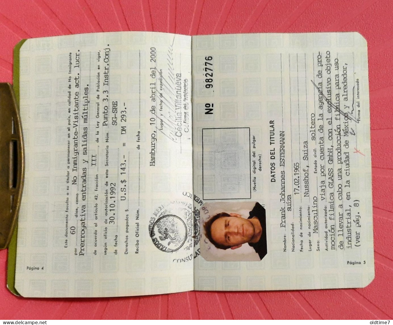 Mexico Pasaporte  Passport, Passeport, Reisepass - Historical Documents