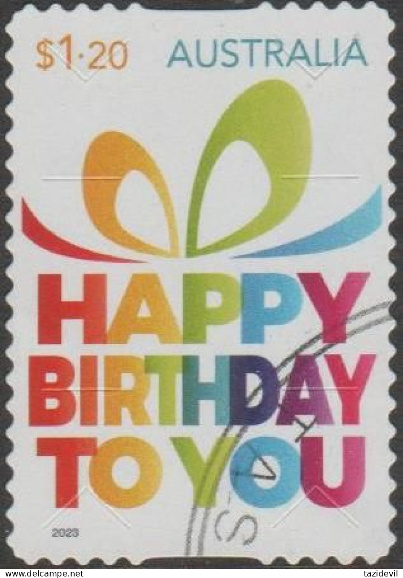 AUSTRALIA - DIE-CUT-USED 2023 $1.20 Special Occasions - Happy Birthday - Gebraucht