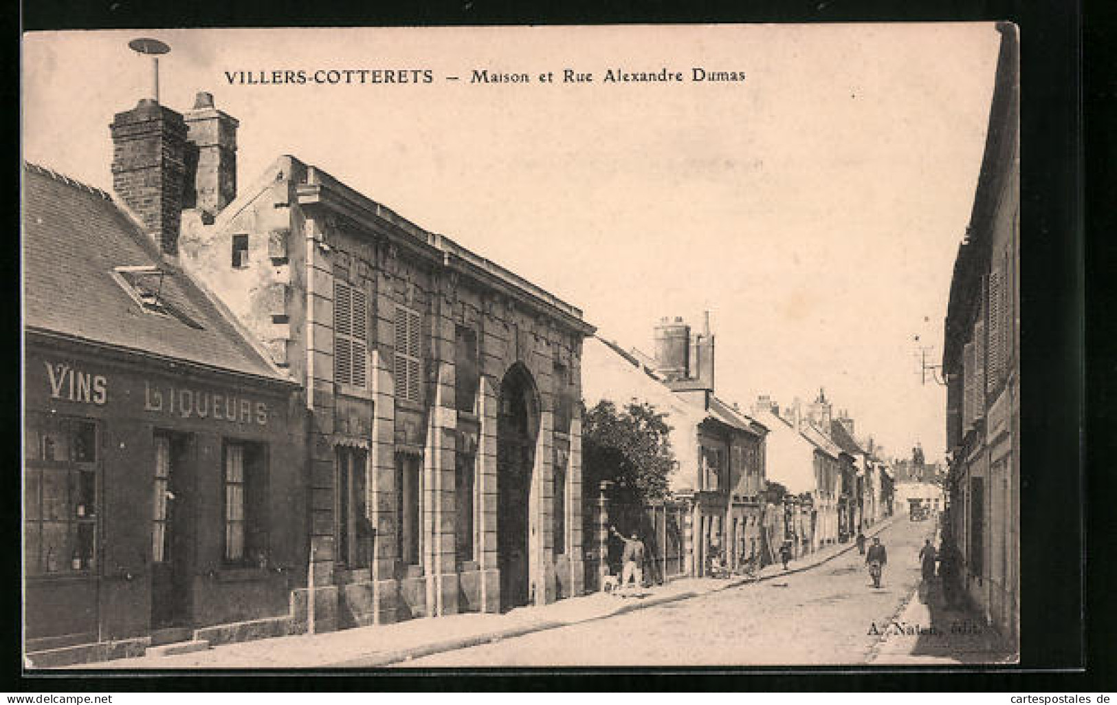 CPA Villers-Cotterets, Maison Et Rue Alexandre Dumas  - Villers Cotterets