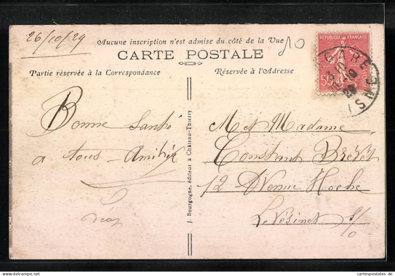 CPA Laon, Avenue Gambetta, Messageries Hachette Journaux  - Laon