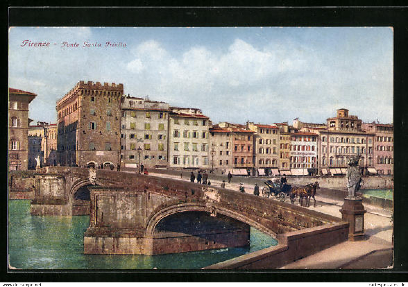 Cartolina Firenze, Ponte Santa Trinita  - Firenze (Florence)