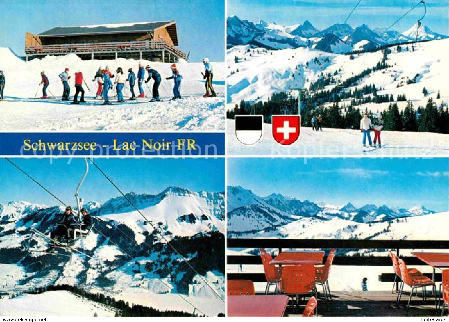 12677359 Schwarzsee Sense Am Schwyberg Seilbahn Skigebiet Schwarzsee Sense - Sonstige & Ohne Zuordnung