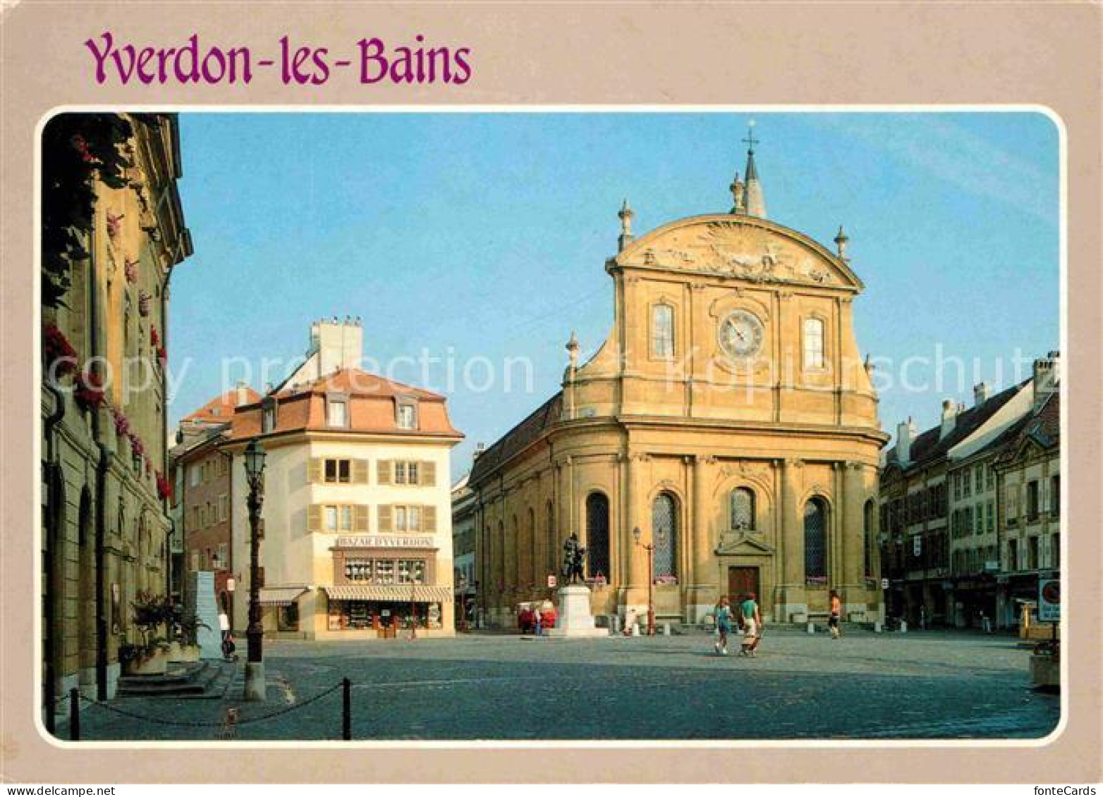12677349 Yverdon-les-Bains Ortspartie Mit Kirche Yverdon-les-Bains - Other & Unclassified