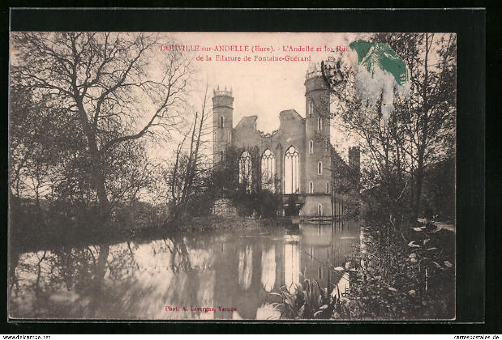 CPA Douville-sur-Andelle, L'Andelle Et Les Ruines De La Filature De Fontaine-Guérard  - Other & Unclassified