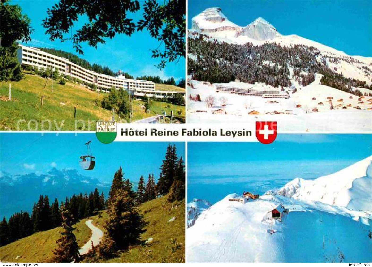 12675709 Leysin Hotel Reine Fabiola Panorama Seilbahn Fliegeraufnahme Leysin - Other & Unclassified