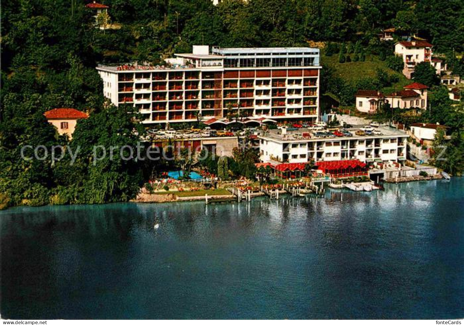 12675669 Morcote Lago Di Lugano Hotel Olivella Au Lac Fliegeraufnahme Morcote - Sonstige & Ohne Zuordnung