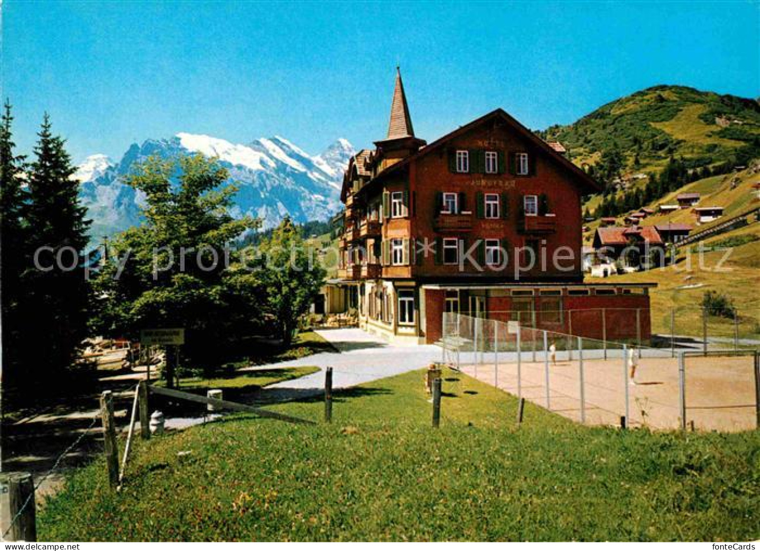 12675629 Muerren BE Hotel Jungfrau Mit Tschingelhorn Gspaltenhorn Muerren - Sonstige & Ohne Zuordnung