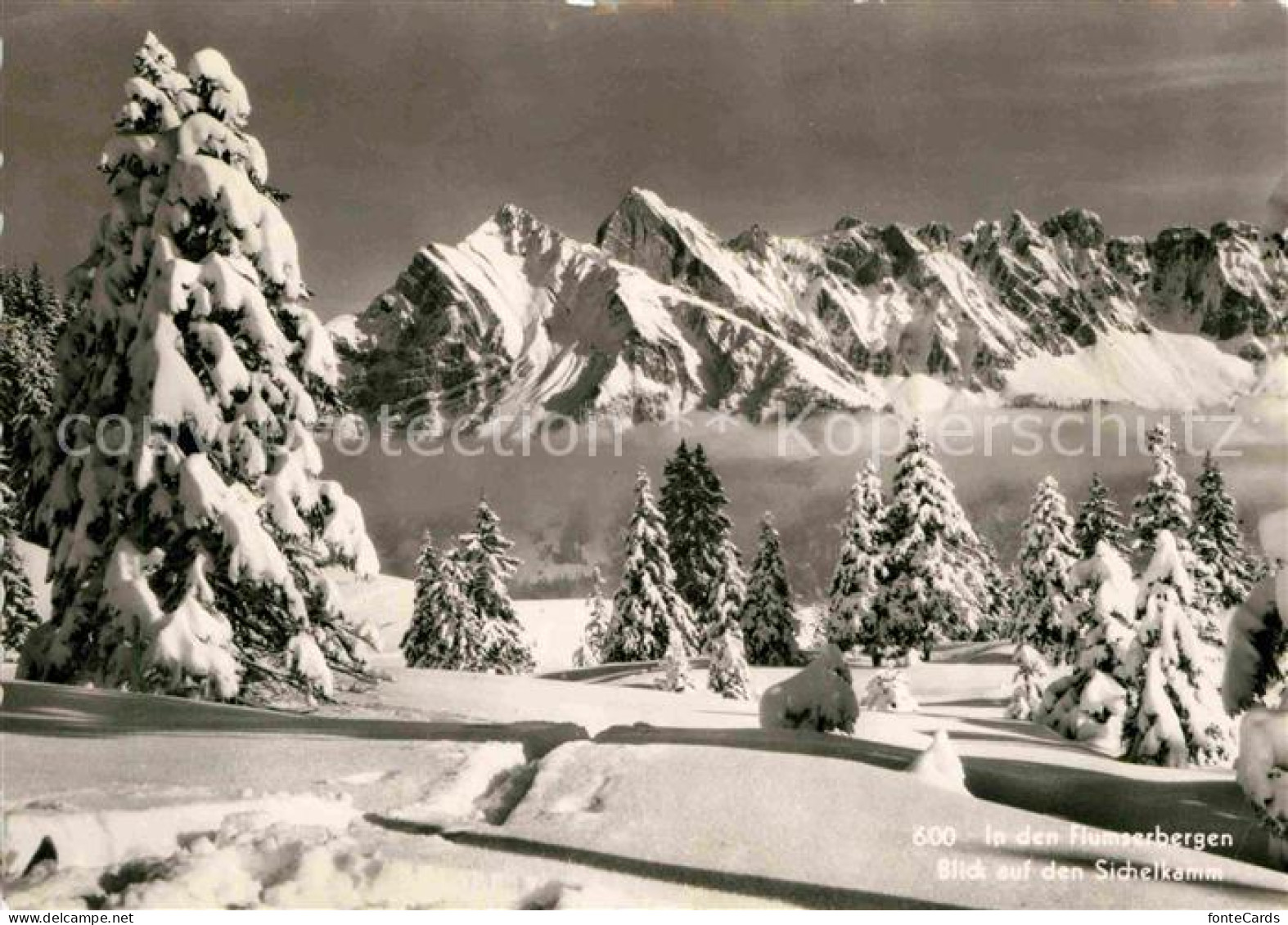 12672289 Flums SG Winter In Den Flumserbergen Blick Auf Den Sichelkamm Flums - Sonstige & Ohne Zuordnung