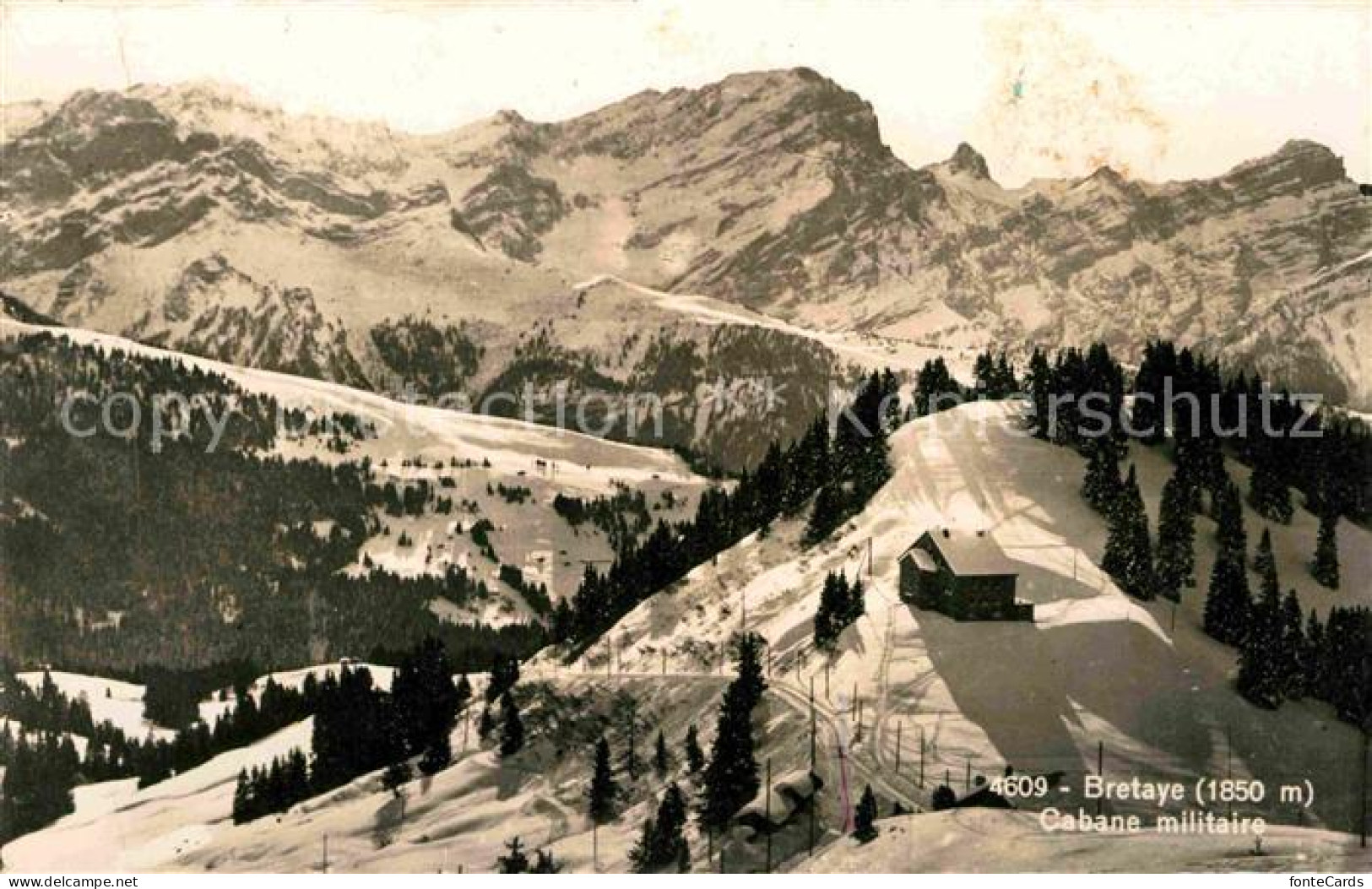 12672219 Bretaye Cabane Militaire Winterpanorama Alpen Bretaye - Other & Unclassified