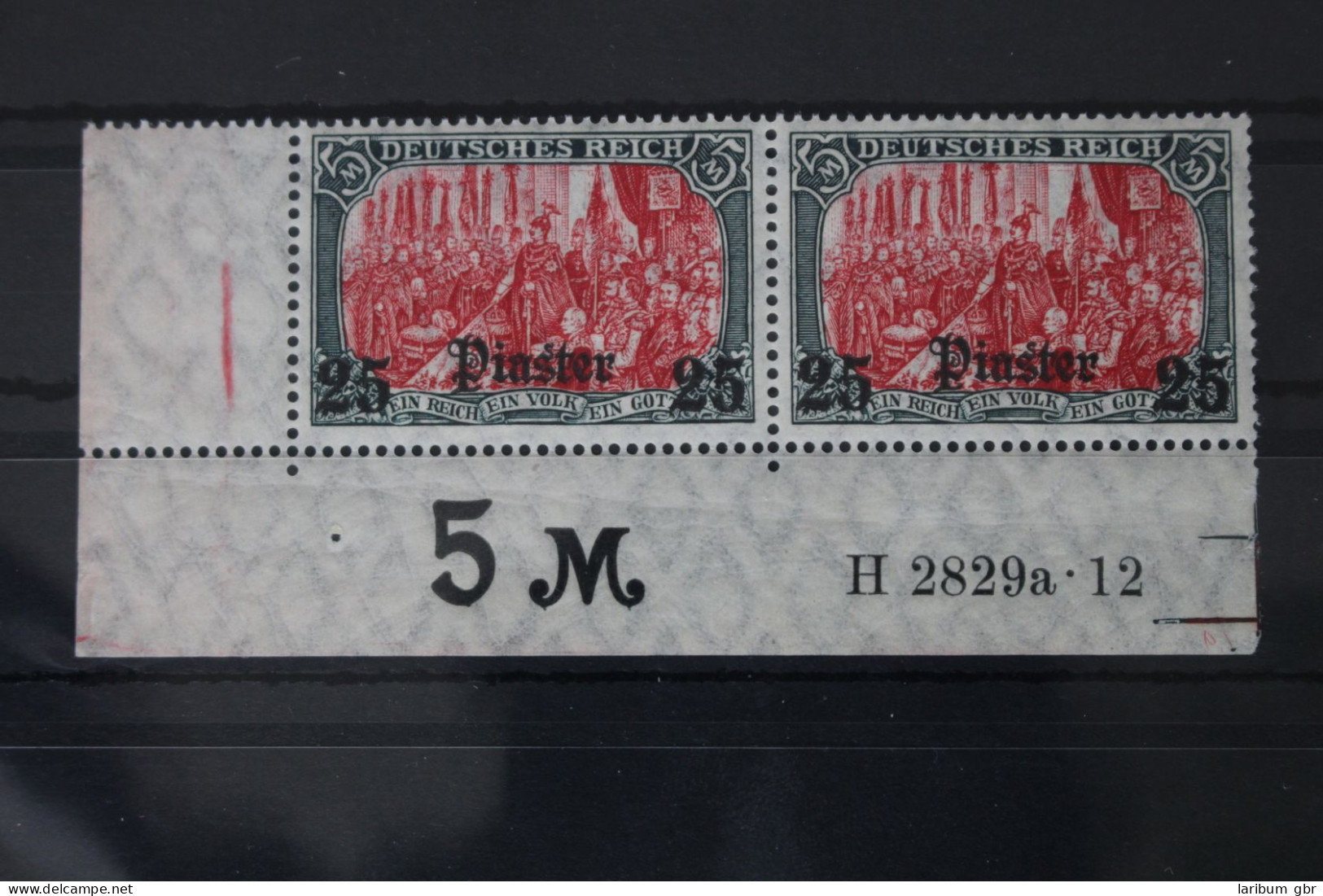 Deutsche Auslandspostämter Türkei 47b HAN Postfrisch Eckrandpaar #WT596 - Turchia (uffici)