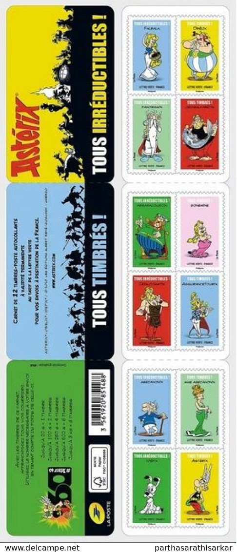 FRANCE 2019 ADVENTURES OF ASTERIX SELF ADHESIVE BOOKLET MNH - Stripsverhalen