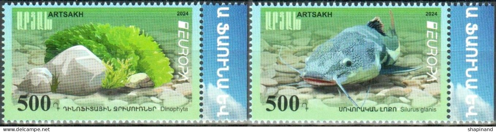 Artsakh 2024 "Europa" Underwater Flora And Fauna." 2v Quality:100% - Arménie