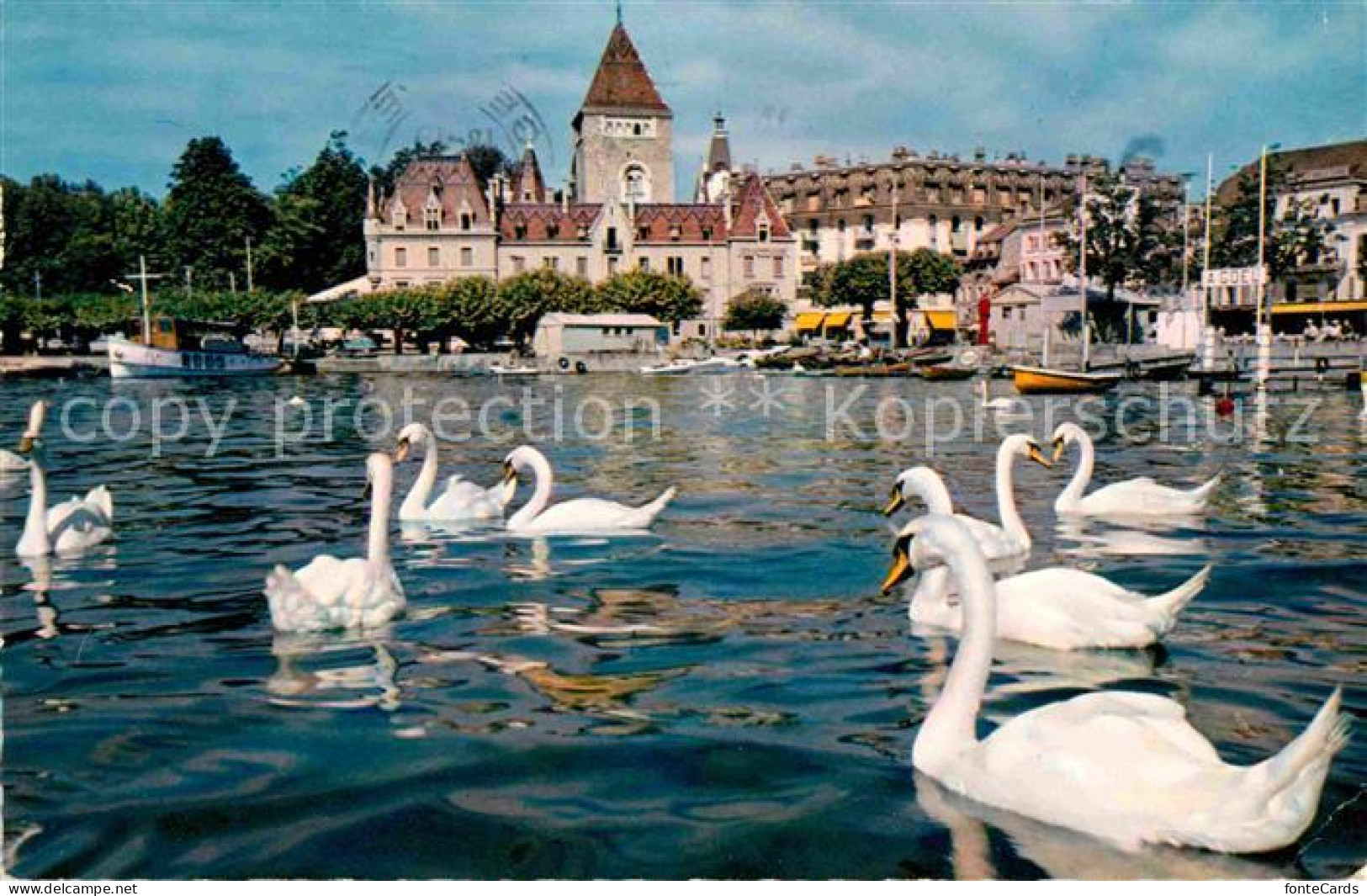 12653049 Ouchy Port Et Chateau Schwaene Lausanne - Other & Unclassified