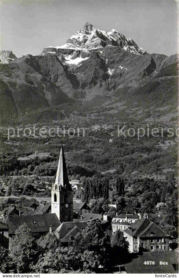 12650839 Bex VD Ortsansicht Mit Kirche Alpenpanorama Bex - Other & Unclassified
