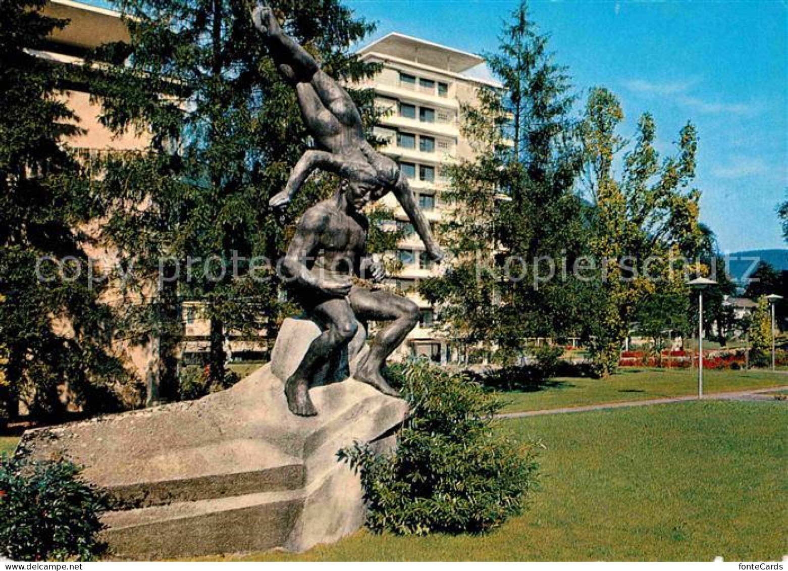 12649099 Liestal Spitteler Denkmal Statue Mit Kantonsspital Liestal - Autres & Non Classés