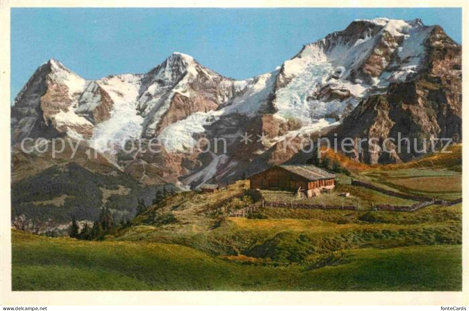 12647639 Grindelwald Alphuette Im Berner Oberland Mit Eiger Moench Und Jungfrau  - Sonstige & Ohne Zuordnung