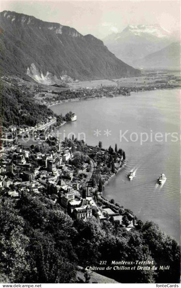 12647609 Territet Montreux Chateau De Chillon Lac Leman Et Les Dent Du Midi Genf - Other & Unclassified