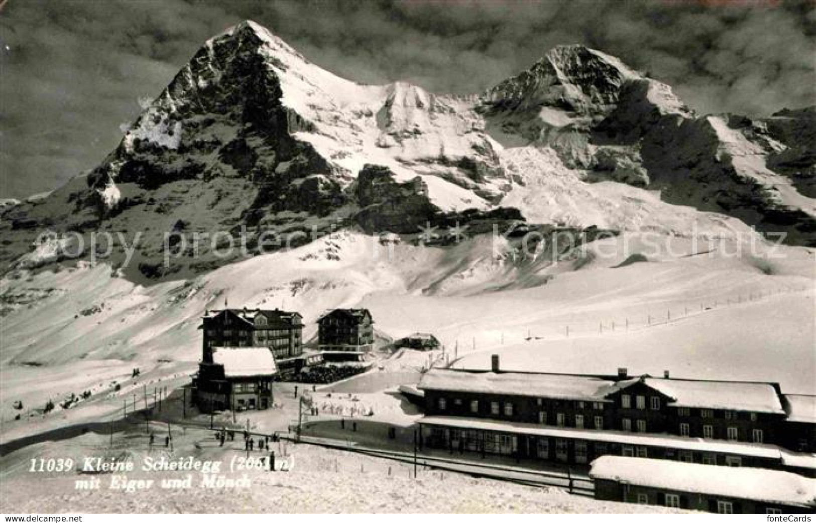 12647599 Kleine Scheidegg Interlaken Berghotel Wintersportplatz Mit Eiger Und Mo - Sonstige & Ohne Zuordnung