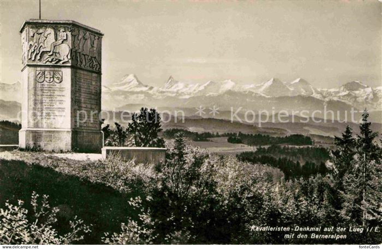 12646509 Affoltern Emmental Kavalleristen Denkmal Auf Der Lueg Berner Alpen Affo - Sonstige & Ohne Zuordnung