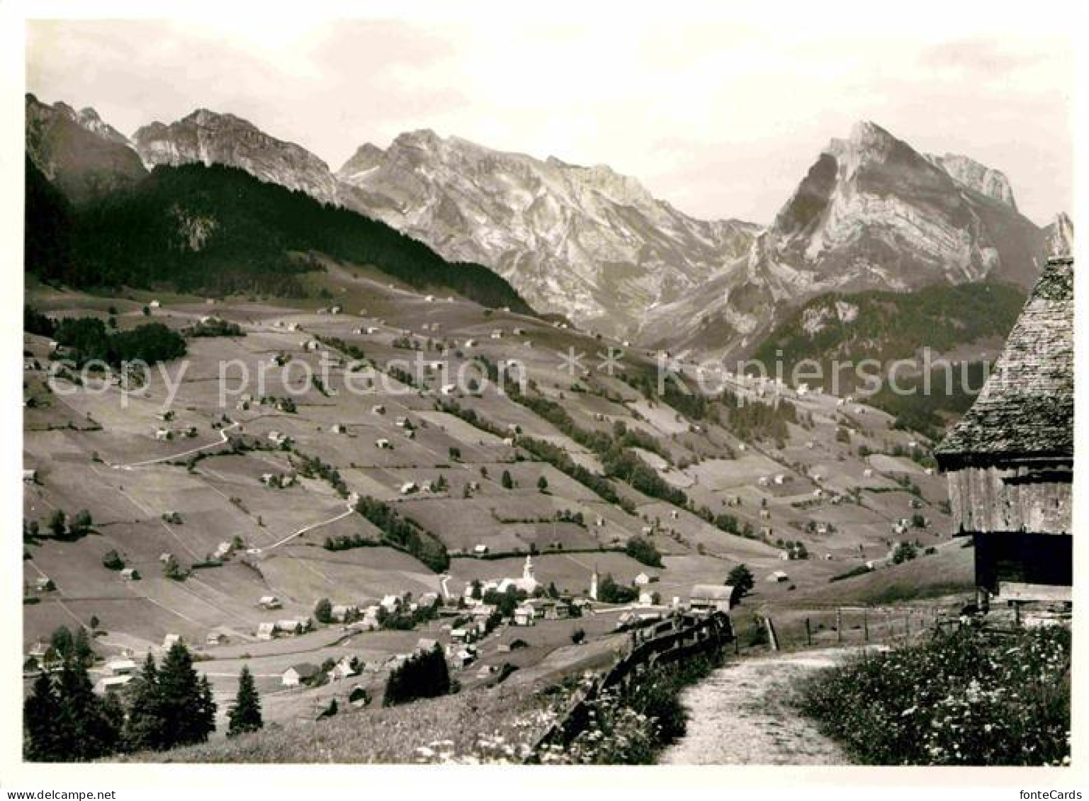 12632679 Alt St Johann Panorama Mit Saentis Und Schafberg Appenzeller Alpen Alt  - Sonstige & Ohne Zuordnung