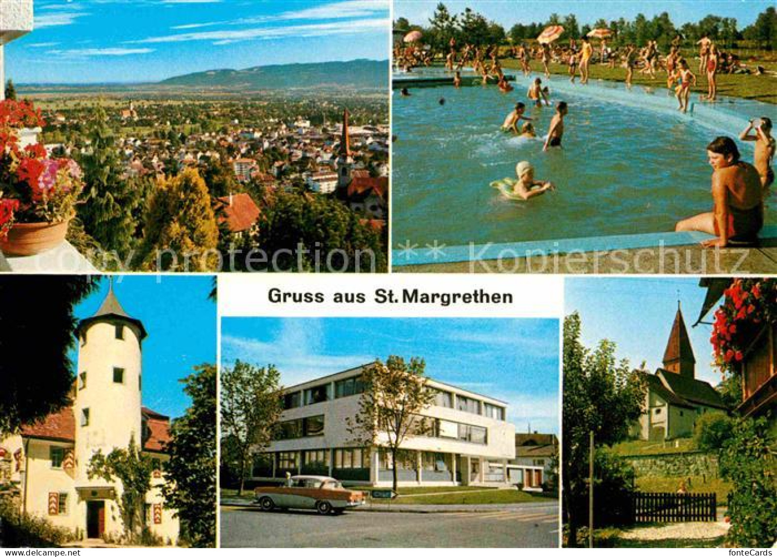 12630329 St Margarethen Muenchwilen Schloessli-Bergsteig Freibad Altes-Kichli St - Autres & Non Classés