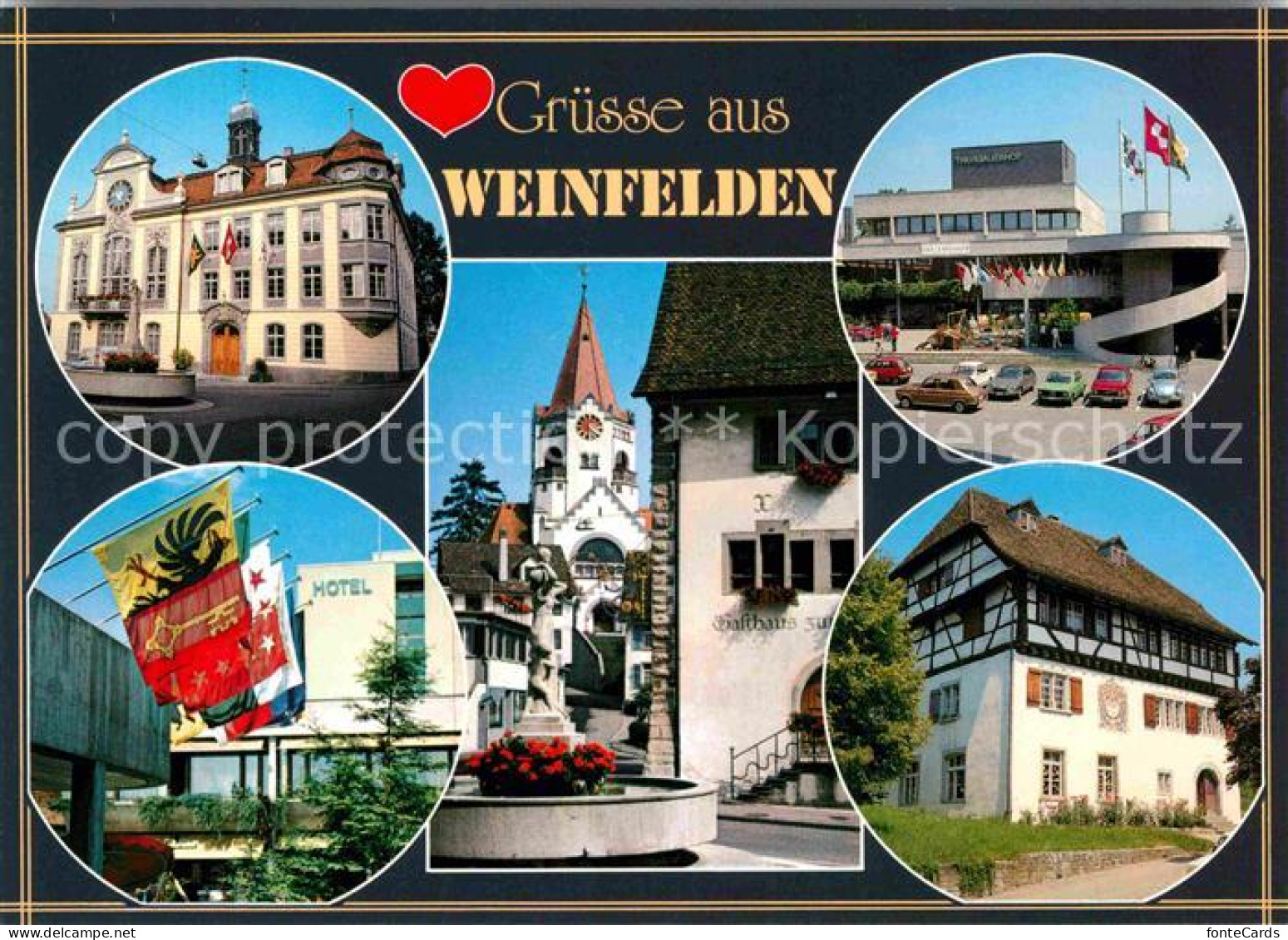 12626369 Weinfelden Gasthaus Kirche Rathaus Hotel Weinfelden - Autres & Non Classés