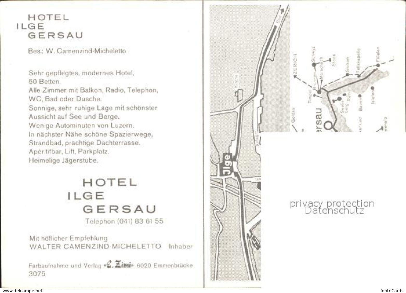 12605659 Gersau Vierwaldstaettersee Hotel Ilge  Gersau - Autres & Non Classés