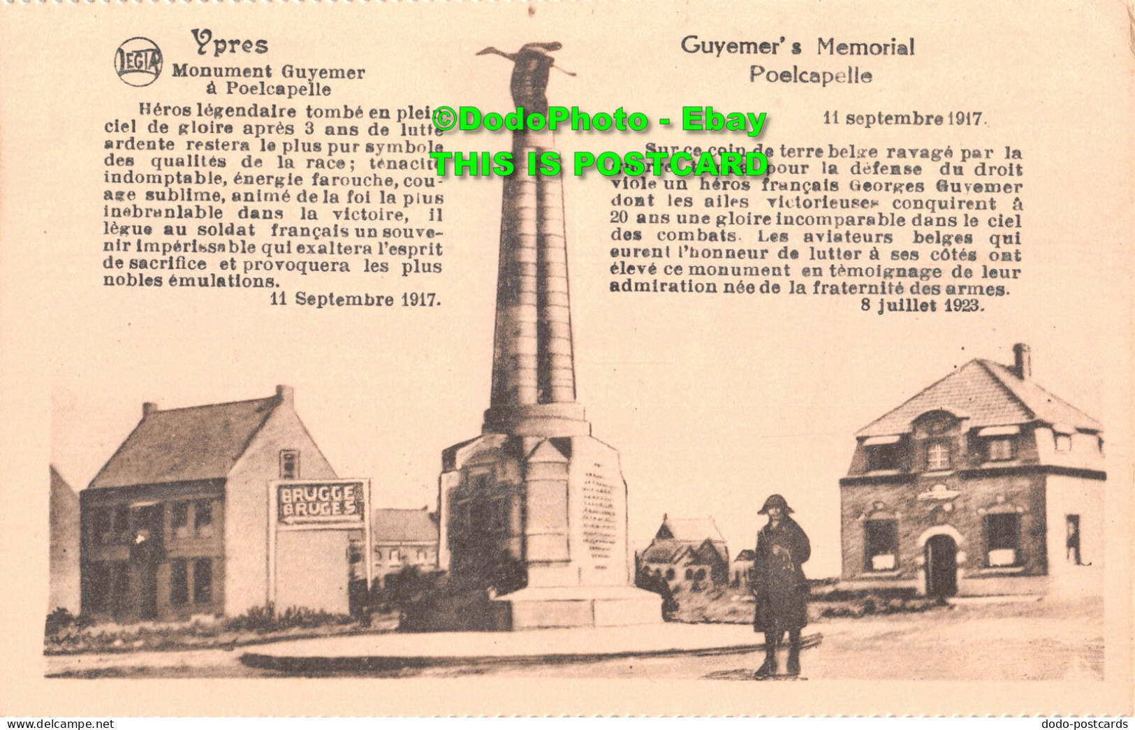 R414992 Ypres. Guyemer Memorial Poelcapelle. Legia - World