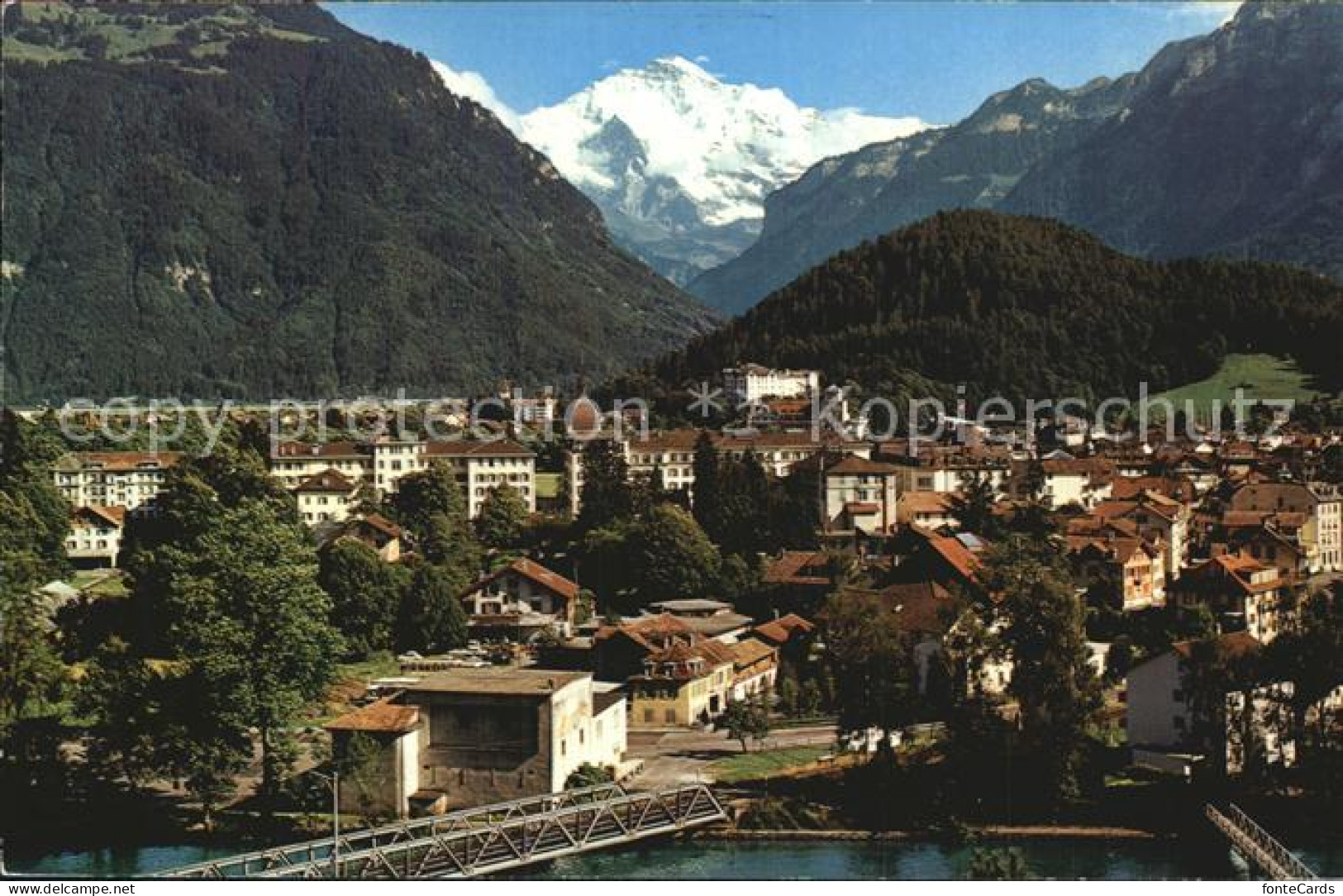 12602789 Interlaken BE Stadtbild Mit Blick Zur Jungfrau Berner Alpen Interlaken - Sonstige & Ohne Zuordnung