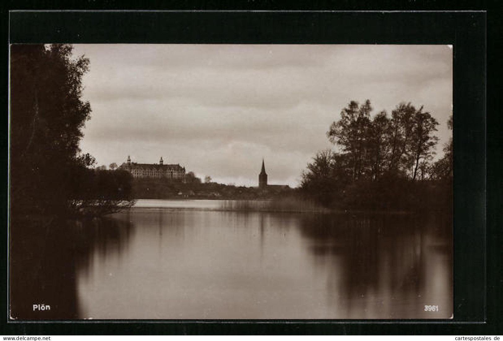 AK Plön, Fernblick über Den See  - Plön