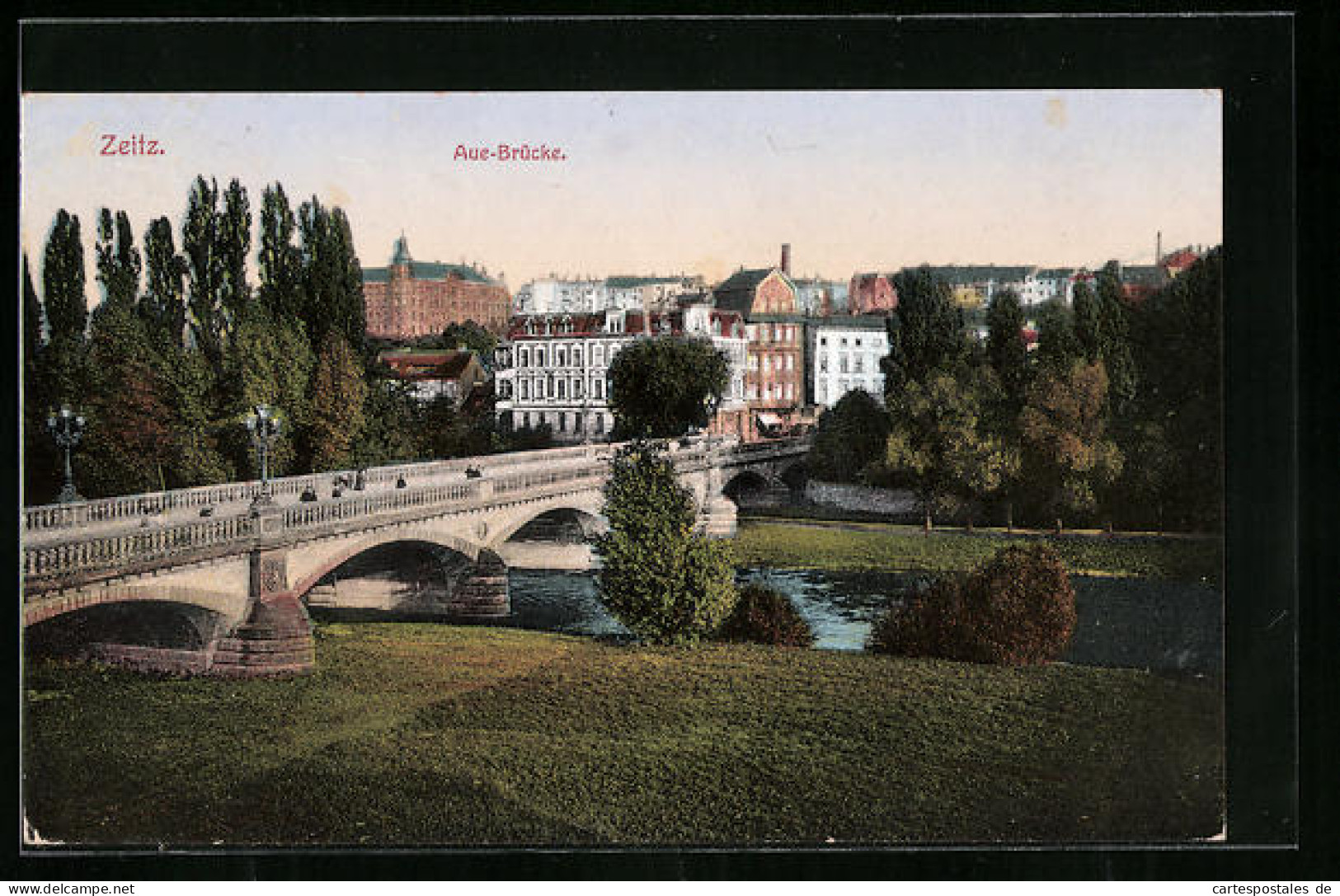 AK Zeitz, An Der Aue-Brücke  - Zeitz