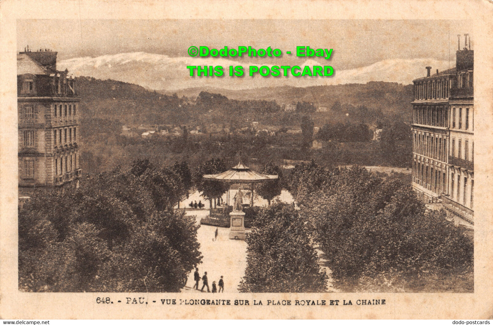 R414299 Pau. Vue Plongeante Sur La Place Royale Et La Chaine. Heliogravure Labou - World