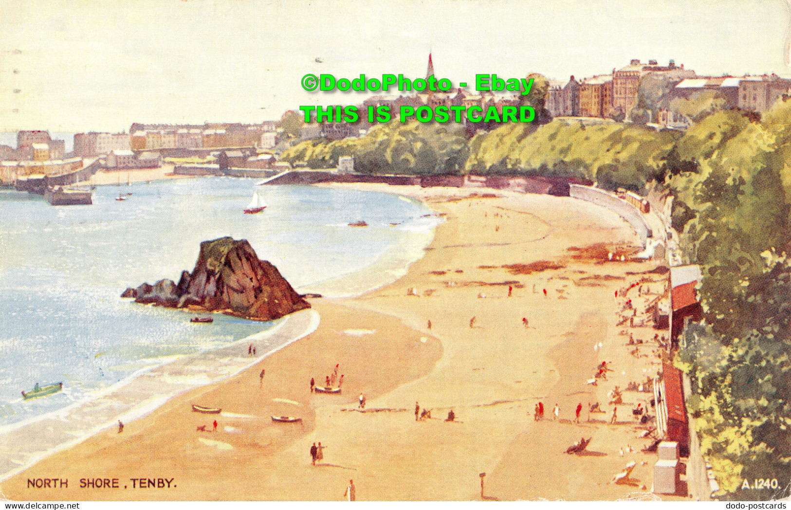 R415441 Tenby. North Shore. Valentine. Art Colour. Edward Hailey. 1955 - World