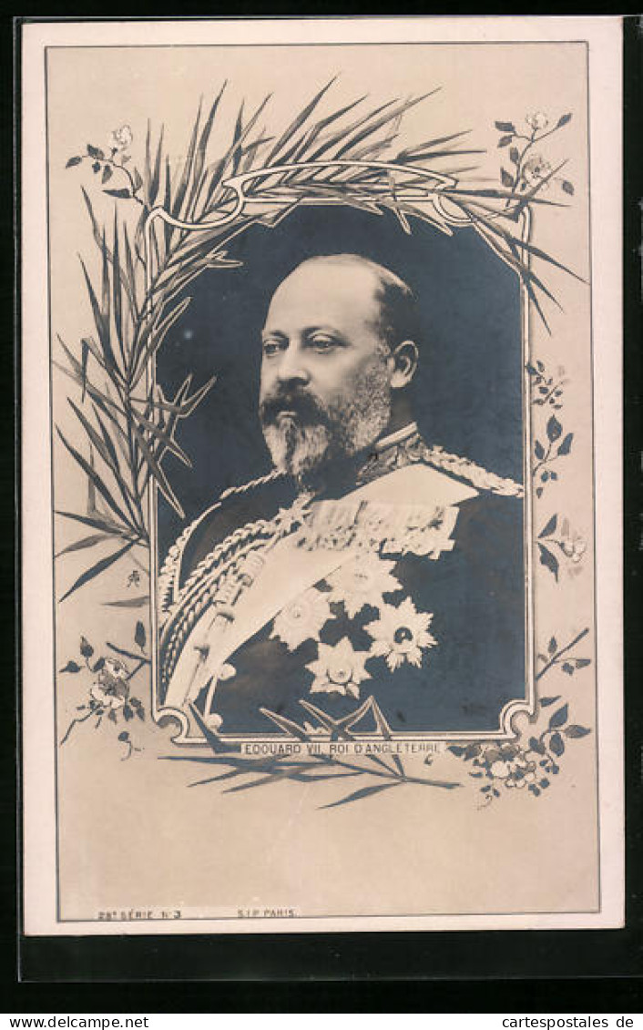 Pc Portrait Edouard VV., Uniformiert Mit Abzeichen  - Royal Families