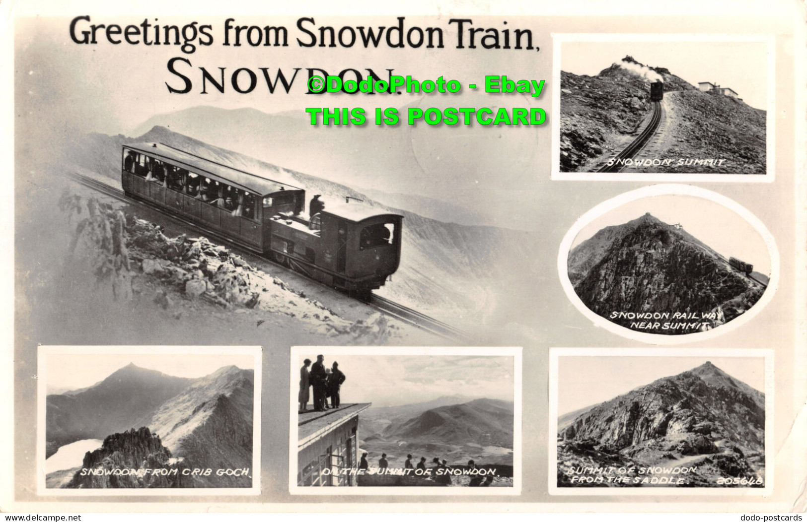 R415446 Greetings From Snowdon Train. Snowdon. Snowdon Summit. Snowdon From Crib - Mondo