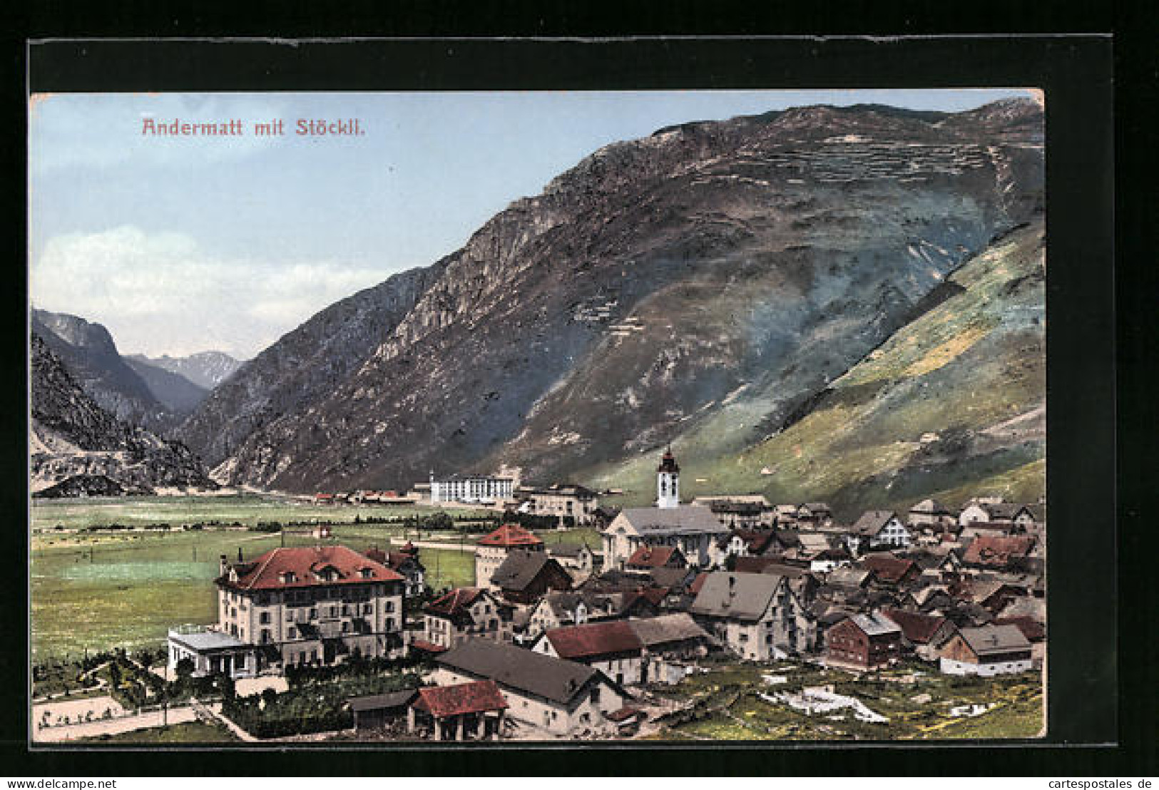 AK Andermatt, Gesamtansicht Mit Stöckli  - Andermatt