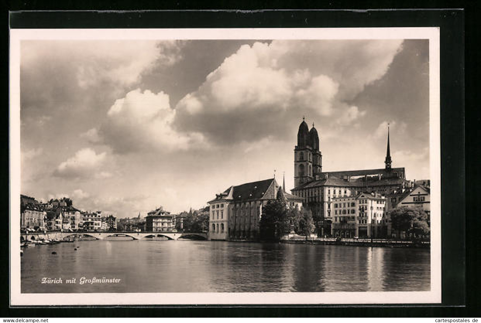 AK Zürich, Teilansicht Mit Grossmünster  - Andere & Zonder Classificatie