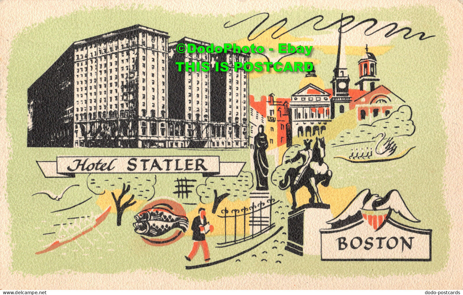 R415453 Boston. Hotel Statler. Rooms With Bath. 1952 - Wereld