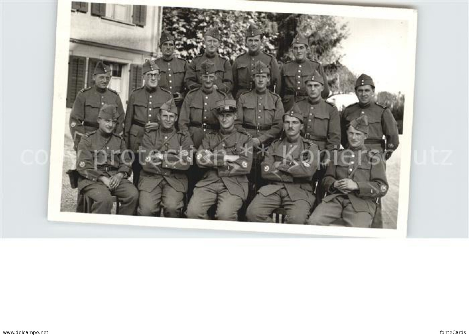 12589529 Teufenthal AG Soldaten Gruppenfoto Teufenthal AG - Other & Unclassified