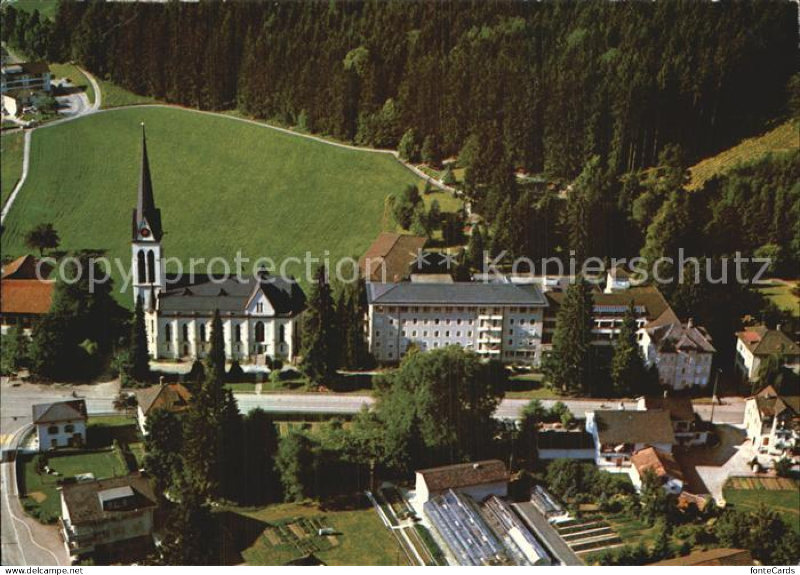12589279 Dussnang Kneipp Kurhaus Kirche Fliegeraufnahme Dussnang - Autres & Non Classés