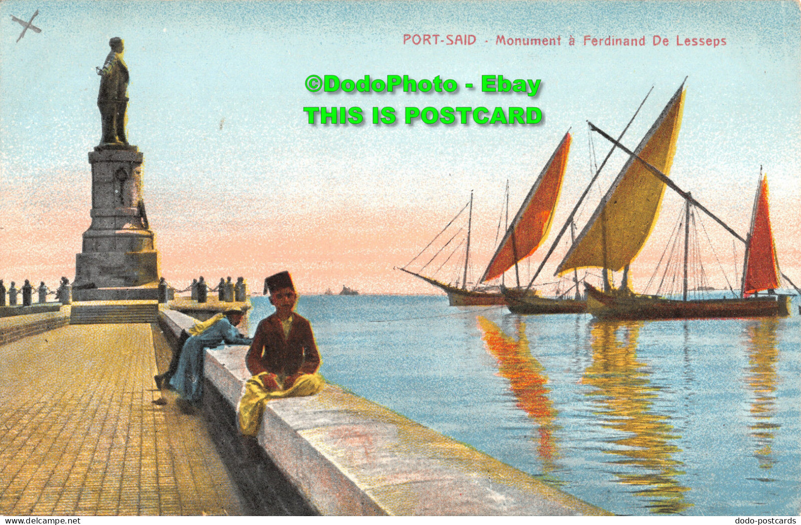 R415904 Port Said. Monument A Ferdinand De Lesseps. Isaac Behari. Port Said. E. - World