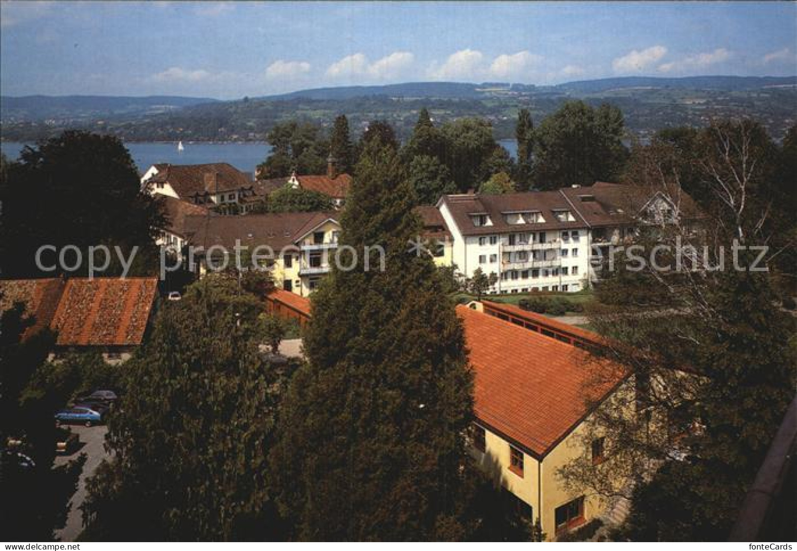 12588579 Mammern Schloss Mammern Blick Ueber Den Ort Zum Bodensee Mammern - Sonstige & Ohne Zuordnung