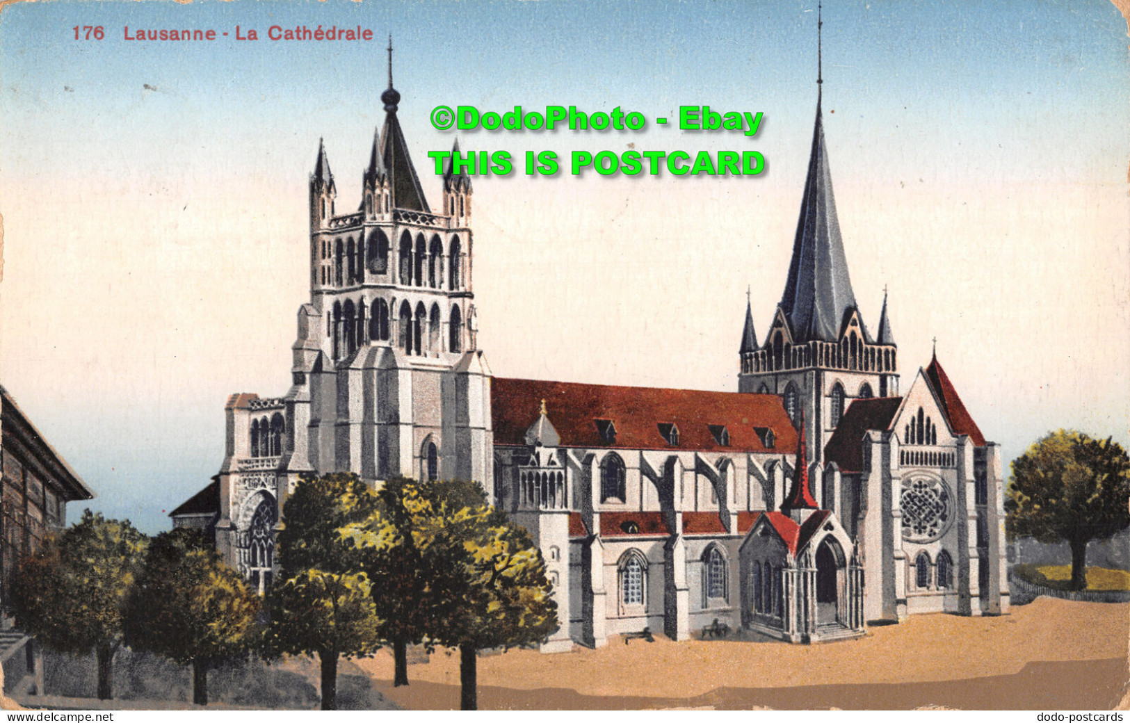 R414345 Lausanne. La Cathedral. Jaeger. G. J. G. 1938 - World